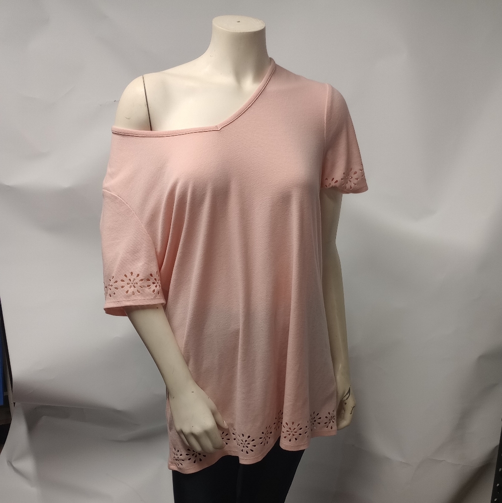 Peach short sleeve shirt